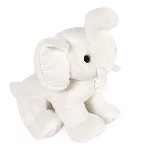 Histoire d'ours - Plüschtier Elefant – Weiß – 35 cm – Preppy Chic – HO3140 von Histoire d'ours