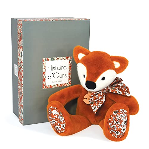 Histoire d'ours - Plüschtier Fuchs – Kuschelfreunde – Geschenkbox – Orange – 25 cm – weich und niedlich – Geschenkidee zur Geburt und Geburtstag, Mädchen und Jungen – HO3124 von Histoire d'ours