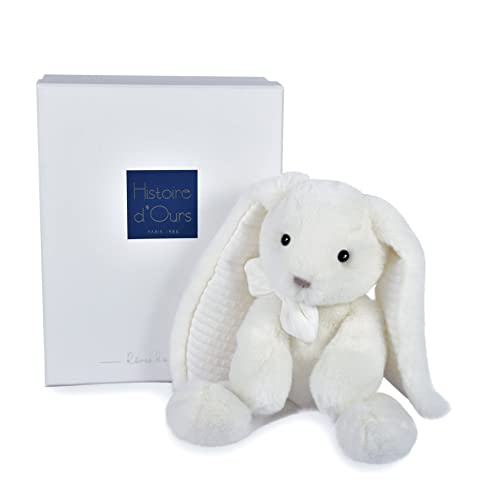 Histoire d'ours - Plüschtier Hase – weiß – 30 cm – Preppy CHIC – HO3134 von Histoire d'ours