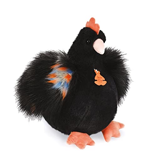 Histoire d'ours - Plüschtier Huhn schwarz – 20 cm – Kollektion Champêtre Chics – Geschenkidee zur Geburt – Plüschtier für Kinder, sehr weich – Plüschtier Henne zum Bergen – HO3163 von Histoire d'ours