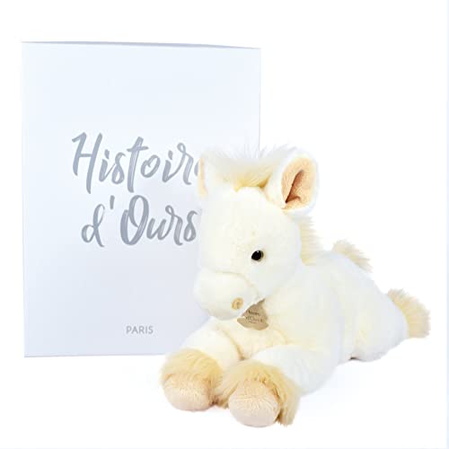 Histoire d'ours - Plüschtier Pferd liegend – cremefarben – 35 cm – A la Campagne – HO3147 von Histoire d'ours