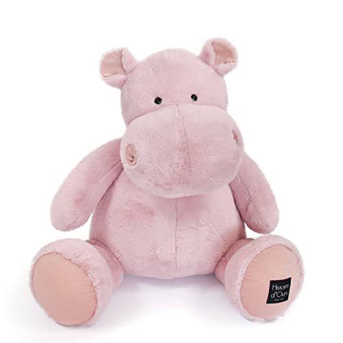 Histoire d'ours - Riesiges Plüschtier Nilpferd – Hip'Blue – 85 cm – sehr großes Plüschtier weich und niedlich für Kallusel – Geschenkidee zur Geburt und zum Geburtstag für Kinder – Hippo – HO3098 von Histoire d'ours