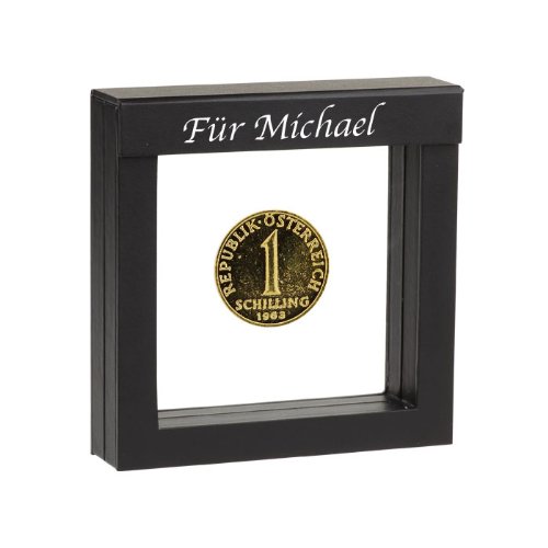 Historia 1 Schilling vergoldete Münze 1977 in Präsentations-Etui mit Ihrer individuellen Namens-Gravur Historia 1 Schilling vergoldete Münze 1977 in Präsentations-Etui mit Ihrer individuellen Namens-Gravur von Historia