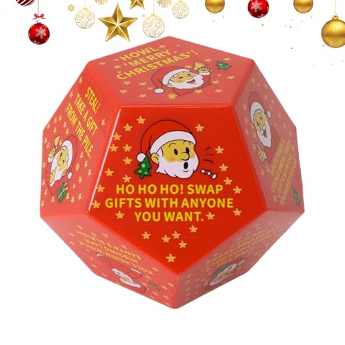 Hitburu Christmas Exchange Würfelspiel - Lustiges Geschenke Tausch Partyspiel Würfel | Rollenspiel Santa Vergnüglich für Geburtstag Festtage Winter Familienabend Strumpf Füller von Hitburu