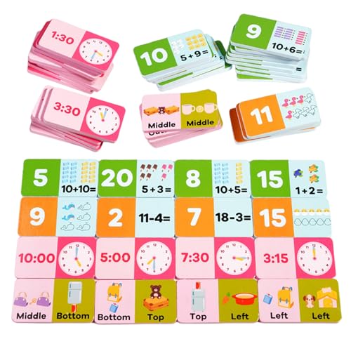 Hitburu Kindergarten Mathe - Frühpädagogisches Holzspielzeug,Mathe-Lernspielzeug Mit Zeitverständnis-Übungen & Interaktiven Elementen Für Kinder Von 6-8 Hitburu Kindergarten Mathe - Frühpädagogisches Holzspielzeug,Mathe-Lernspielzeug Mit Zeitverständnis-Übungen & Interaktiven Elementen Für Kinder Von 6-8 von Hitburu