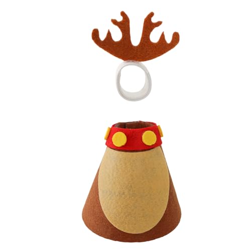 Hitburu Mini Tier Outfit | 18 Cm Weihnachten Schreibtischfigur Kostüm Zubehör - Leichte Samt Outfit Deko Für Büro Kamin Bücherregal - Lehrer Schüler von Hitburu