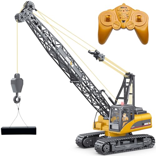 Hitish Remote Control Tower Crane Die Cast Truck Hoist Dragline 1:14 Scale 2.4GHz Remote Control Engineering Lift Model Truck Crawler Loader Excavator Bulldozer Construction Toy for Boys & Girls Hitish Remote Control Tower Crane Die Cast Truck Hoist Dragline 1:14 Scale 2.4GHz Remote Control Engineering Lift Model Truck Crawler Loader Excavator Bulldozer Construction Toy for Boys & Girls von Hitish