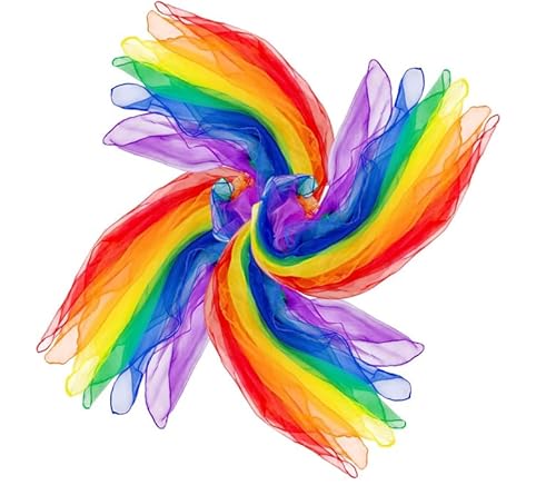 Hitopin 18 Stück Chiffontücher Set, Bunte Chiffontücher, Chiffontücher für Tanzen,Jonglieren Chiffontücher,Tanztücher für Kindergarten Kinder Party-Aktivitäten Zubehör Dekoration,60x60CM Hitopin 18 Stück Chiffontücher Set, Bunte Chiffontücher, Chiffontücher für Tanzen,Jonglieren Chiffontücher,Tanztücher für Kindergarten Kinder Party-Aktivitäten Zubehör Dekoration,60x60CM von Hitopin