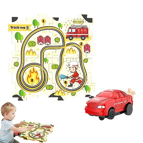 Hitrod Kinderautobahn | Interaktive und lehrreiche Rennstrecke - DIY-Kinderspielzeug für Weihnachten, Geburtstag, Geschenk für Jungen und Mädchen, für Vorschulkinder, Jungen und Mädchen ab 18 Monaten von Hitrod