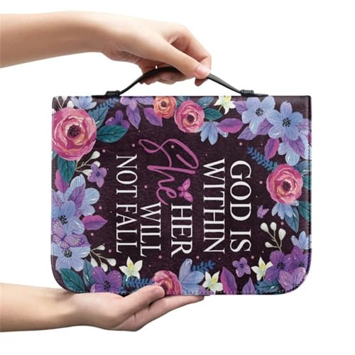Hixingo Buchhülle Schutzhülle für Bücher aus Stoff, Buchhülle mit Reißverschluss Buchschutz Buchhüllen für Taschenbücher Buchhülle für Buchliebhaber für Lehrer, Freunde (Blüte 6,M) von Hixingo