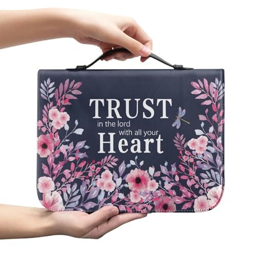 Hixingo Buchhülle Schutzhülle für Bücher aus Stoff, Buchhülle mit Reißverschluss Buchschutz Buchhüllen für Taschenbücher Buchhülle für Buchliebhaber für Lehrer, Freunde (Rosa Blume 6,XXL) von Hixingo