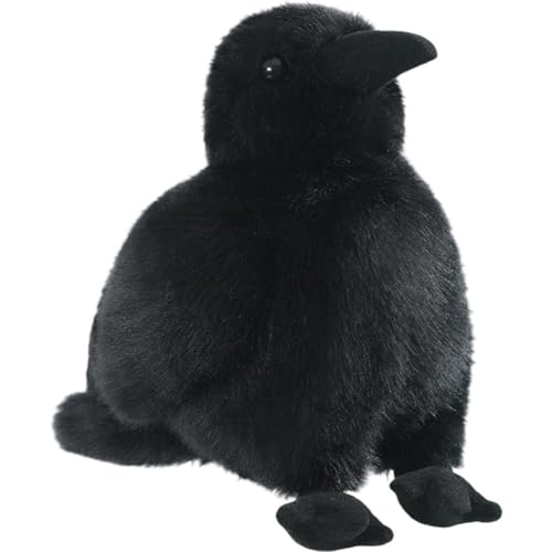 HiyyFloy Realistisches Krähenplüschtier, Süßes Schwarzes Raben-plüschtier, Weiches Rabenvogel-plüschtier, Kindergeburtstagsgeschenk-dekor von HiyyFloy