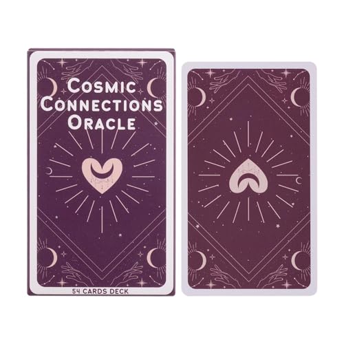 Cosmic Connections Orakelkarten Tarotkarten Wahrsagendeck Anfängerfreundliches Layout Symbolisches Kunstwerk 54 Stück für Unterhaltung Familienfeier von Hjatirace