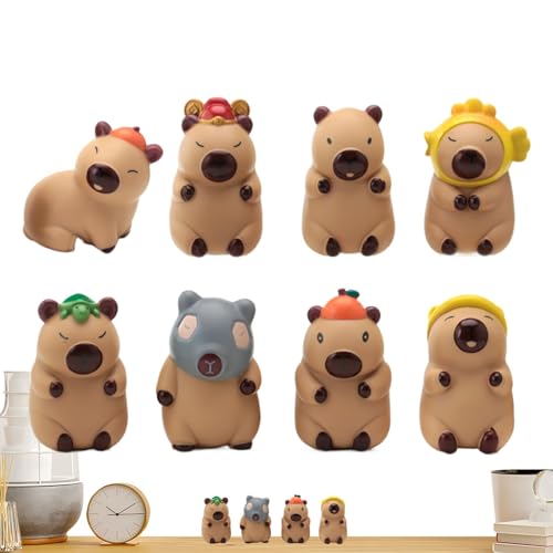 Hjatirace 8X Lovely Capybara Model, 4 Inches Decorative Dessert Table Ornaments, Capybara Statue Figures, Cute Small Animal Ornaments, Capybara Figurines Set, Easy to Use, Portable for Dessert Table Hjatirace 8X Lovely Capybara Model, 4 Inches Decorative Dessert Table Ornaments, Capybara Statue Figures, Cute Small Animal Ornaments, Capybara Figurines Set, Easy to Use, Portable for Dessert Table von Hjatirace