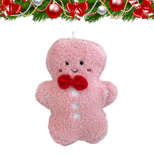 Hjatirace Gingerbread Plush 18 cm, Spielkissen, Weihnachtsschmuck Kissen Deko Für Couch Tür Fenster Stuhl Sofa Party Zuhause Christbaum von Hjatirace