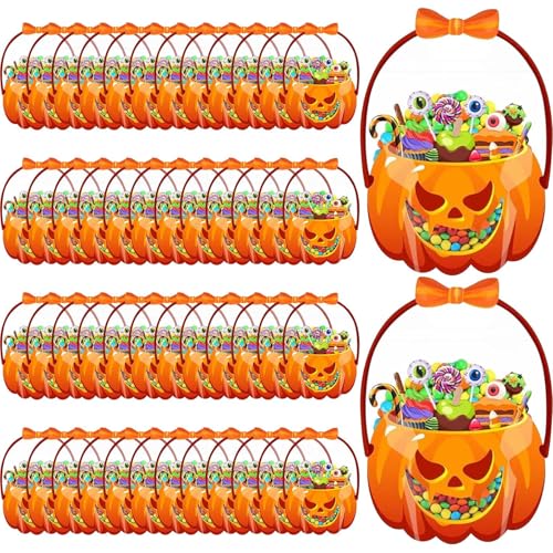 Hjatirace Halloween Favor Bags, Halloween Trick or Treat Sealed Bags with Handles, Festive Party Supplies Storage Container Pouches for Goodie Snack Toy Seasonal Decoration Hjatirace Halloween Favor Bags, Halloween Trick or Treat Sealed Bags with Handles, Festive Party Supplies Storage Container Pouches for Goodie Snack Toy Seasonal Decoration von Hjatirace