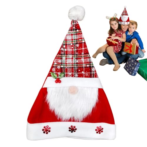 Holiday Uni Bequeme Mütze, Vintage Weihnachtsmannmütze, Komfort Plüsch Uni Weihnachtsmütze, Plüsch Vintage Weihnachtsmannmütze, Weiche Gemütliche Weihnachtsmütze, einfach zu bedienen, tragbar Holiday Uni Bequeme Mütze, Vintage Weihnachtsmannmütze, Komfort Plüsch Uni Weihnachtsmütze, Plüsch Vintage Weihnachtsmannmütze, Weiche Gemütliche Weihnachtsmütze, einfach zu bedienen, tragbar von Hjatirace