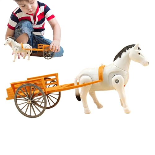 Walking Horse Toy, Electric Horse Pull Cart Toy, Electric Horse Cart Toy Model, Shelf Horse Pull Carriage Toy, Retro Horse Drawn Carriage Desktop Decoration, Easy To Use, Portable for Kids Adults Walking Horse Toy, Electric Horse Pull Cart Toy, Electric Horse Cart Toy Model, Shelf Horse Pull Carriage Toy, Retro Horse Drawn Carriage Desktop Decoration, Easy To Use, Portable for Kids Adults von Hjatirace