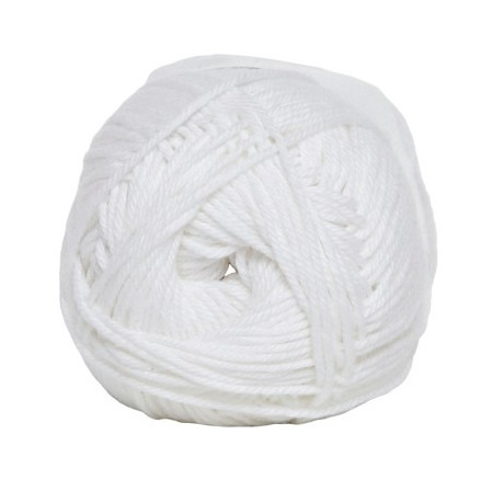 Hjertegarn Cotton Nr. 8 Garn 100 Weiß von Hjertegarn