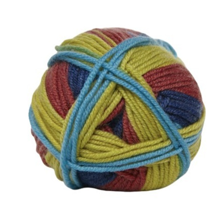 Hjertegarn Extrafine Merino 150 Garn 4105 Olive/Blau/Rot Druck Hjertegarn Extrafine Merino 150 Garn 4105 Olive/Blau/Rot Druck von Hjertegarn
