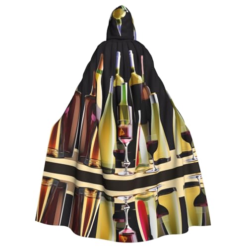 Cocktail- und Weinflaschen-Umhang mit Kapuze und Halloween-Weihnachts-Hexenumhang, Robe, Kostüm, Partyzubehör Cocktail- und Weinflaschen-Umhang mit Kapuze und Halloween-Weihnachts-Hexenumhang, Robe, Kostüm, Partyzubehör von Hjluuft