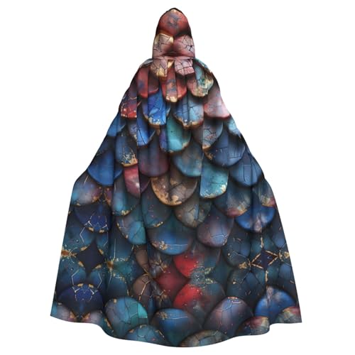 Riesiger Drachen-Schuppen-Umhang mit Kapuze und Halloween-Weihnachts-Hexenumhang Robe Kostüm Partyzubehör Riesiger Drachen-Schuppen-Umhang mit Kapuze und Halloween-Weihnachts-Hexenumhang Robe Kostüm Partyzubehör von Hjluuft
