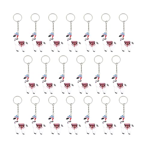 Hkfgdjdl 20 Stück Alpakas Schlüsselanhänger Cartoon PVC Soft Bag Charm Schlüsselanhänger Geeignet für Schule Karneval Belohnungen und Party Favor von Hkfgdjdl