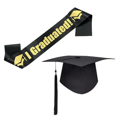 Hkfgdjdl 2025 Graduation Season Schärpe und Bachelor Hut Set Unisex Abschlussfeier Zubehör Fotografie Requisiten für Absolventen Hkfgdjdl 2025 Graduation Season Schärpe und Bachelor Hut Set Unisex Abschlussfeier Zubehör Fotografie Requisiten für Absolventen von Hkfgdjdl