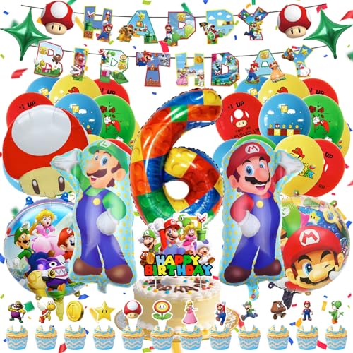 Geburtstagsdeko 6 Jahre, Geburtstag Deko Kinder, Party Jamboree, Geburtstagsdeko Luftballon 6 Jahre, Tortendeko, Geburtstags-Banner Für Jungen, Mädchen, Kinder, Thema Party Geburtstagsdeko 6 Jahre, Geburtstag Deko Kinder, Party Jamboree, Geburtstagsdeko Luftballon 6 Jahre, Tortendeko, Geburtstags-Banner Für Jungen, Mädchen, Kinder, Thema Party von Hkyiowdp