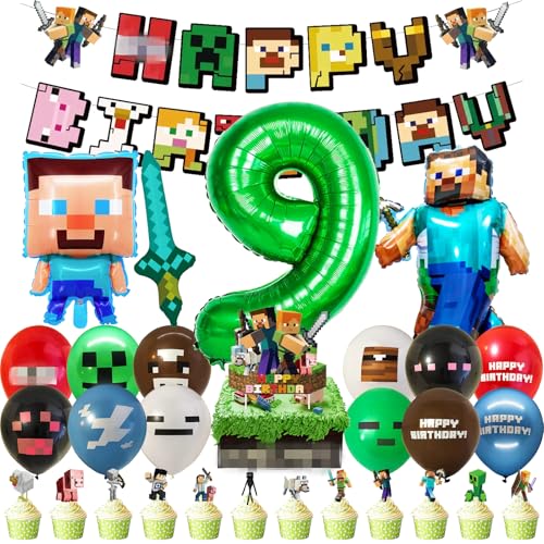 Geburtstagsdeko 9 Jahre, Deko Geburtstag Junge Kinder, Party Jamboree, Geburtstagsdeko Luftballon 9 Jahre, Tortendeko, Geburtstags-Banner Für Jungen, Mädchen, Kinder, Thema Party Geburtstagsdeko 9 Jahre, Deko Geburtstag Junge Kinder, Party Jamboree, Geburtstagsdeko Luftballon 9 Jahre, Tortendeko, Geburtstags-Banner Für Jungen, Mädchen, Kinder, Thema Party von Hkyiowdp