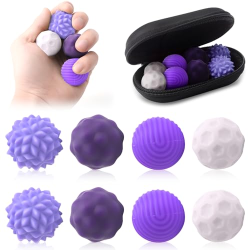 8 Stück Magnetische Fidget Toys,Magnetische Sensorik Bälle,Magnetkugeln Stressball Silikon Sensorik Spielzeug,Magnet Steine Spiel,Anti-Stress-Angstspielzeug FüR Sensorische Zappelkugeln von Hlayshing