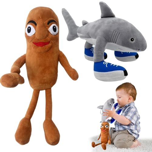 Hlayshing Tralalero Tralala Plüschfigur,2PCS Tung Tung Tung Sahur Plüschtier,Lustiges Italian Brainrot PlüSchtier FüR Kinder & Erwachsene,SammlerstüCk,Kuscheltier FüR Fans Hlayshing Tralalero Tralala Plüschfigur,2PCS Tung Tung Tung Sahur Plüschtier,Lustiges Italian Brainrot PlüSchtier FüR Kinder & Erwachsene,SammlerstüCk,Kuscheltier FüR Fans von Hlayshing