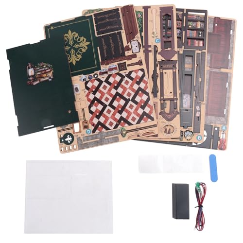 Hlennotor DIY Book Nook Owl Bookstore Kit, 3D-Holzpuzzle-Buchst¨¹TZE Als B¨¹cherregal-, mit Beleuchteten Modellbaus?tzen f¨¹r Erwachsene von Hlennotor