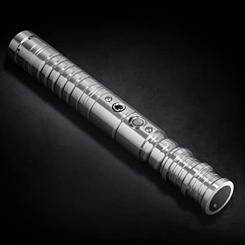Lichtschwert, 7 Farben RGB FX Duell Lichtschwert für Kinder, Silber Metall Aluminium Griff Splicable Lichtschwert, Kindergeschenk Halloween Cosplay Lichtschwert, 7 Farben RGB FX Duell Lichtschwert für Kinder, Silber Metall Aluminium Griff Splicable Lichtschwert, Kindergeschenk Halloween Cosplay von Hlieeosfcn