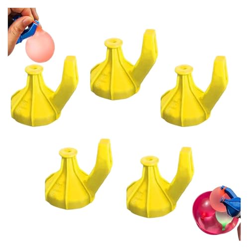 2-in-1-Wasserballon-Füllabdeckung, einfaches Befüllen von Wasserballons, selbstdichtendes Wasserballon-Werkzeug, Wasserballon-Inflator, tragbare Wasserballonpumpe für Kinder, Wasserschlachten (Gelb 5) 2-in-1-Wasserballon-Füllabdeckung, einfaches Befüllen von Wasserballons, selbstdichtendes Wasserballon-Werkzeug, Wasserballon-Inflator, tragbare Wasserballonpumpe für Kinder, Wasserschlachten (Gelb 5) von Hliloy