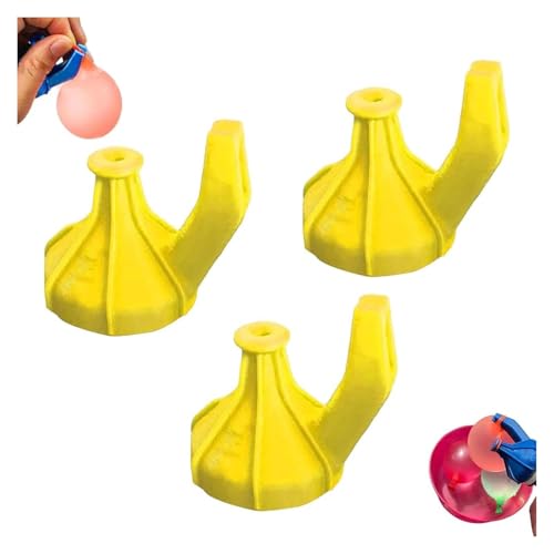 2-in-1-Wasserballon-Füllabdeckung, einfaches Befüllen von Wasserballons, selbstdichtendes Wasserballon-Werkzeug, Wasserballon-Inflator, tragbare Wasserballonpumpe für Kinder, Wasserschlachten (Gelb 3) 2-in-1-Wasserballon-Füllabdeckung, einfaches Befüllen von Wasserballons, selbstdichtendes Wasserballon-Werkzeug, Wasserballon-Inflator, tragbare Wasserballonpumpe für Kinder, Wasserschlachten (Gelb 3) von Hliloy