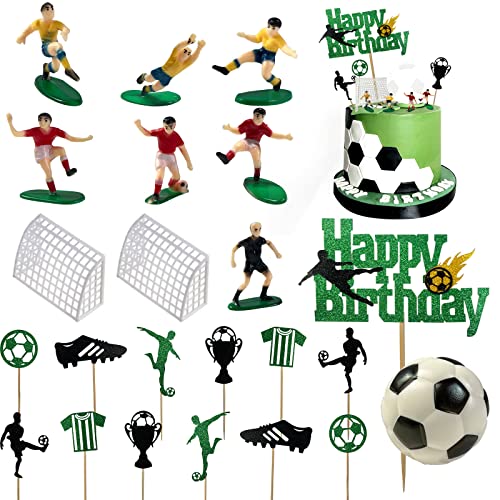 23 Stück Tortendeko Fussball, Fußball Tortendeko Set, Fußball Geburtstagstorte Topper Dekoration Kinder Fußball Kuchen Deko für Junge Geburtstag Fußball Party Cupcake Toppers Deko 23 Stück Tortendeko Fussball, Fußball Tortendeko Set, Fußball Geburtstagstorte Topper Dekoration Kinder Fußball Kuchen Deko für Junge Geburtstag Fußball Party Cupcake Toppers Deko von Hlimior