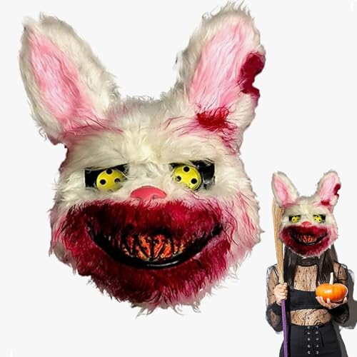 Hmdylyh Blutige Kaninchen Maske,Halloween Bunny Maskes,Horror Hasenmaske Für Kinder Erwachsene, Gruselig Halloween Hasenmaske,für Halloween Kostüm Karnevalsparty Cosplay Maskerade Hmdylyh Blutige Kaninchen Maske,Halloween Bunny Maskes,Horror Hasenmaske Für Kinder Erwachsene, Gruselig Halloween Hasenmaske,für Halloween Kostüm Karnevalsparty Cosplay Maskerade von Hmdylyh