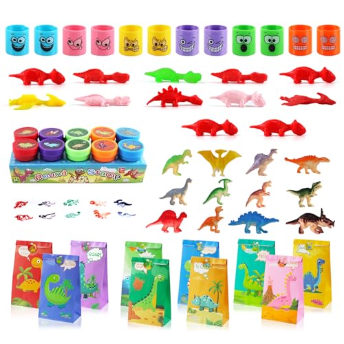 Hmfmdy Dinosaurier Party Mitgebsel Kindergeburtstag, 56 Stück Dino Party Gastgeschenke Kinder, Give Aways Kindergeburtstag Gastgeschenke, Dino Partys Spielzeuge für Jungen Mädchen Hmfmdy Dinosaurier Party Mitgebsel Kindergeburtstag, 56 Stück Dino Party Gastgeschenke Kinder, Give Aways Kindergeburtstag Gastgeschenke, Dino Partys Spielzeuge für Jungen Mädchen von Hmfmdy