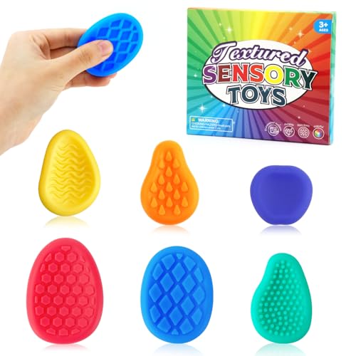 Hmfmdy Fidget Toys Sensory Stone, 6 Stück Stressabbau Spielzeug Sensorische Stone, Stimming Toys Autism, Sensorik Spielzeug Adhs Spielzeug, Fidget Toys Kinder für Stress, Angst, Adhs & Autismus Hmfmdy Fidget Toys Sensory Stone, 6 Stück Stressabbau Spielzeug Sensorische Stone, Stimming Toys Autism, Sensorik Spielzeug Adhs Spielzeug, Fidget Toys Kinder für Stress, Angst, Adhs & Autismus von Hmfmdy