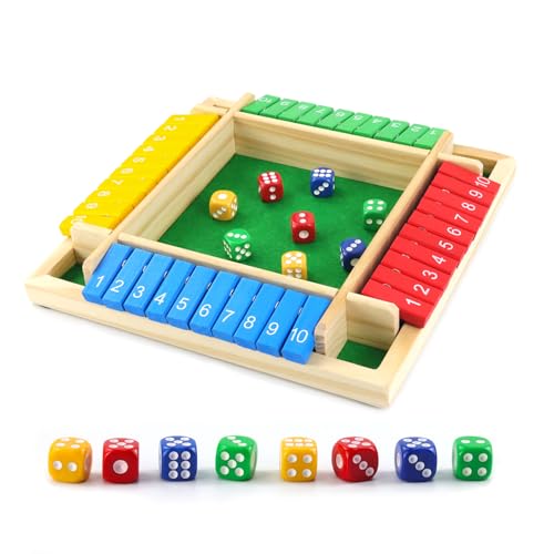 Hmfmdy Shut The Box Spiel, 2-4 Brettspiel aus Holz Shut The Box Spiel Würfelspiel, Klassische Tischspiele Familie, Das Beliebte Würfelspiel, Mathespiele für Kinder und Erwachsene - A Hmfmdy Shut The Box Spiel, 2-4 Brettspiel aus Holz Shut The Box Spiel Würfelspiel, Klassische Tischspiele Familie, Das Beliebte Würfelspiel, Mathespiele für Kinder und Erwachsene - A von Hmfmdy
