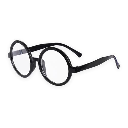 Hmxpls Runde Zauberer-Brille, Halloween, schwarze Kreisbrille, gefälschte Kostüm-Brille für Verkleidungen, Cosplay-Zubehör Hmxpls Runde Zauberer-Brille, Halloween, schwarze Kreisbrille, gefälschte Kostüm-Brille für Verkleidungen, Cosplay-Zubehör von Hmxpls