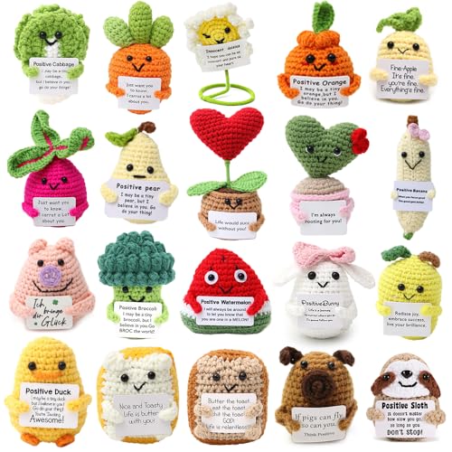 LIYYKABBY Niedliche Emotionale Unterstützung, Nuggets, positive Häkeltiere, Emotionale Unterstützung, Plüsch, Bürogeschenke für Kollegen, Großpackung, Freunde, Eltern, emotionale Unterstützung, von Hnqiqs