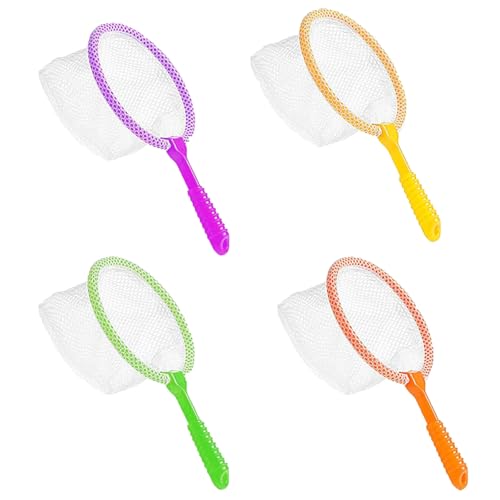 HoAhaMay 4 Stück Kinder-Fischernetze, Schmetterlingsnetze aus Kunststoff, Insektennetze, Werkzeuge für die frühe Ernte, ideal zum Fangen von Insekten, für Strandspielzeug, Spielgeräte für draußen HoAhaMay 4 Stück Kinder-Fischernetze, Schmetterlingsnetze aus Kunststoff, Insektennetze, Werkzeuge für die frühe Ernte, ideal zum Fangen von Insekten, für Strandspielzeug, Spielgeräte für draußen von HoAhaMay