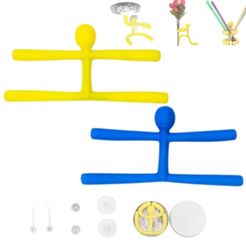 Biegsames Spielzeug zum Stressabbau für kleine Männer, neuartiges und interessantes Lernspielzeug, DIY-Desktop-Dekorationsgeschenke (E-2PCS) von HoNung