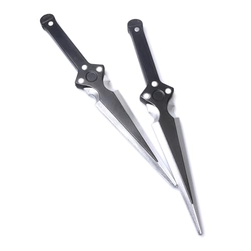 Hoappa PU-Schaumstoff-Dolch-Requisite, 35,6 cm lang, realistisches Kunstschaum-Schwert mit Kunststoffkern für Cosplay, Theater, Halloween-Kostüm-Zubehör, 2 Stück von Hoappa