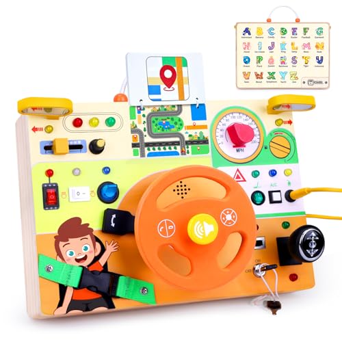 Hoarosall Busy Board Montessori Spielzeug ab 1 Jahr Lenkrad Kinder Reisespielzeug für Kleinkinder Sensorisches Spielzeug für Kinder mit Autismus Weihnachts & Geburtstagsgeschenk Hoarosall Busy Board Montessori Spielzeug ab 1 Jahr Lenkrad Kinder Reisespielzeug für Kleinkinder Sensorisches Spielzeug für Kinder mit Autismus Weihnachts & Geburtstagsgeschenk von Hoarosall