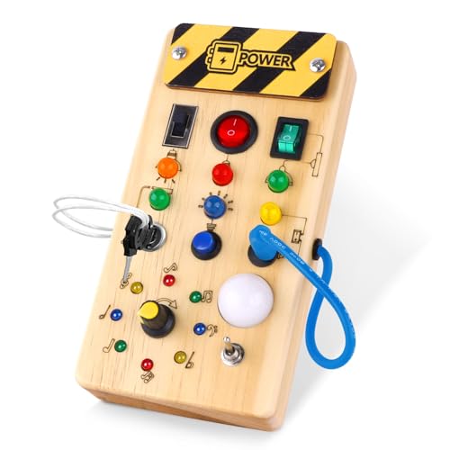 Hoarosall Montessori Busy Board Spielzeug mit LED Lichtschalter Activity Board Holzspielzeug ab 1 Jahr Motorikspielzeug Sensorik Spielzeug Lernspielzeug für Babys und Kleinkinder ab 1 2 3 Jahre Hoarosall Montessori Busy Board Spielzeug mit LED Lichtschalter Activity Board Holzspielzeug ab 1 Jahr Motorikspielzeug Sensorik Spielzeug Lernspielzeug für Babys und Kleinkinder ab 1 2 3 Jahre von Hoarosall