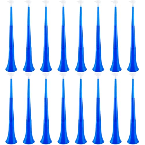 Hoarost Vuvuzela-Hupen, zusammenklappbar, Kunststoff, 61 cm, für Sportveranstaltungen, Abschlussfeiern, Sportspiele, Partygeschenke, Blau, 16 Stück Hoarost Vuvuzela-Hupen, zusammenklappbar, Kunststoff, 61 cm, für Sportveranstaltungen, Abschlussfeiern, Sportspiele, Partygeschenke, Blau, 16 Stück von Hoarost