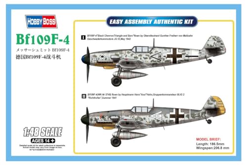 Hobby Boss 081749 1/48 Me Bf 109 F4 Modellbausatz, verschieden von Hobby Boss